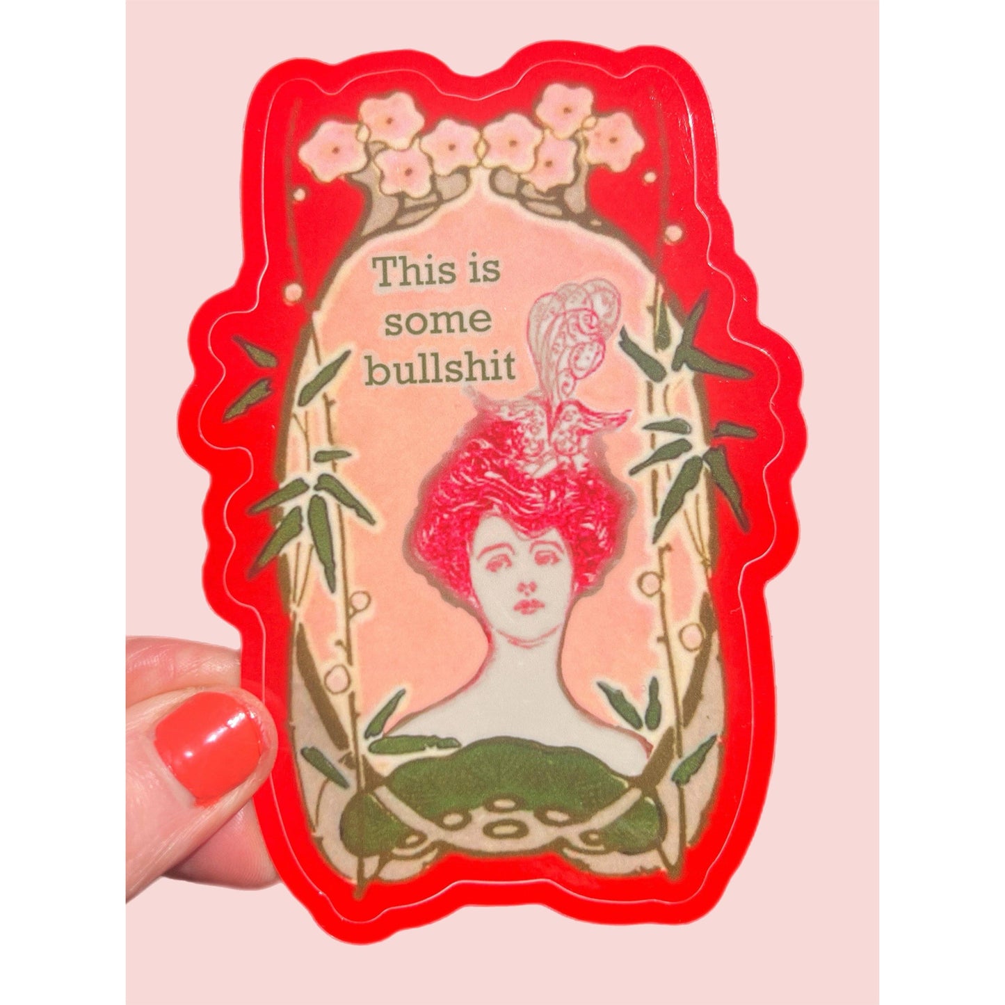 This Is Some Bullshit Vinyl Sticker | 3 Inch Funny Art Nouveau Waterproof Decal