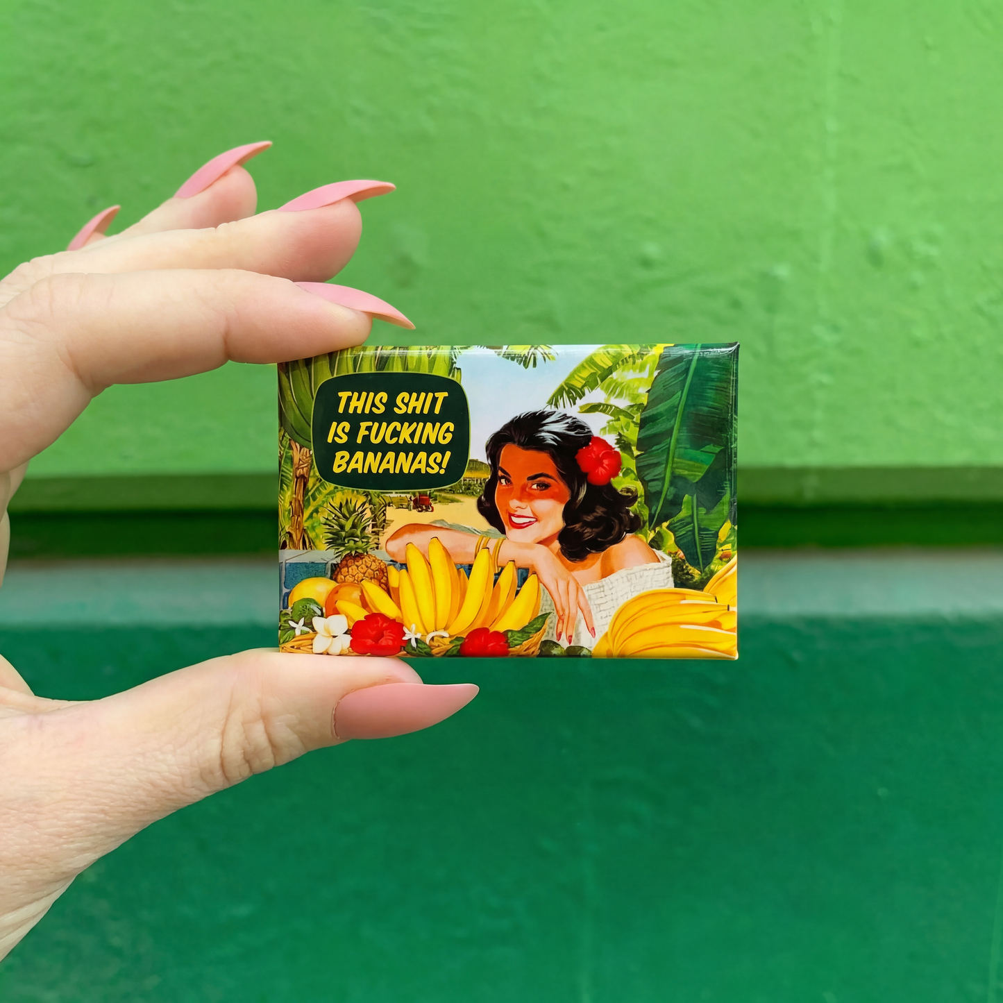 This Shit Is Fucking Bananas Rectangular Magnet | Refrigerator Magnetic Surface Decor