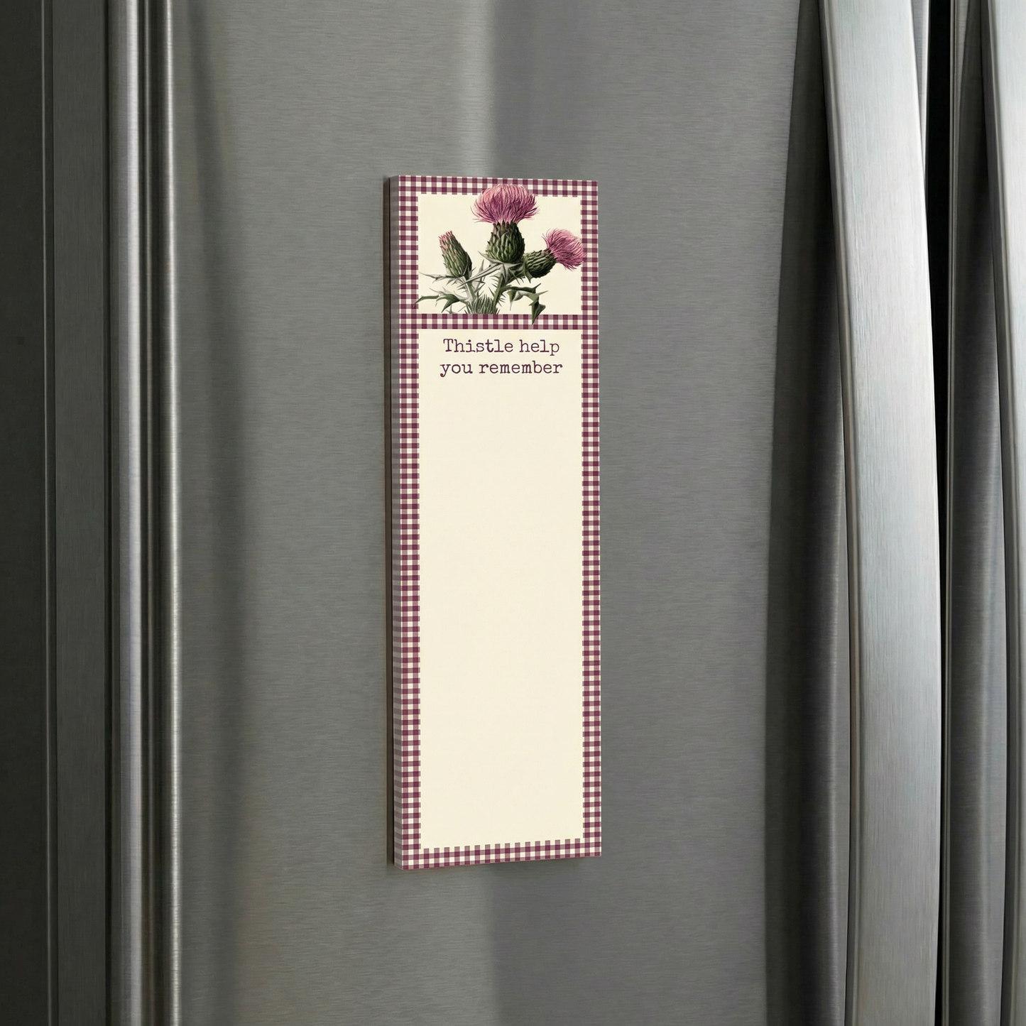 Thistle Help You Remember Magnetic List Pad | Floral Grocery Notepad