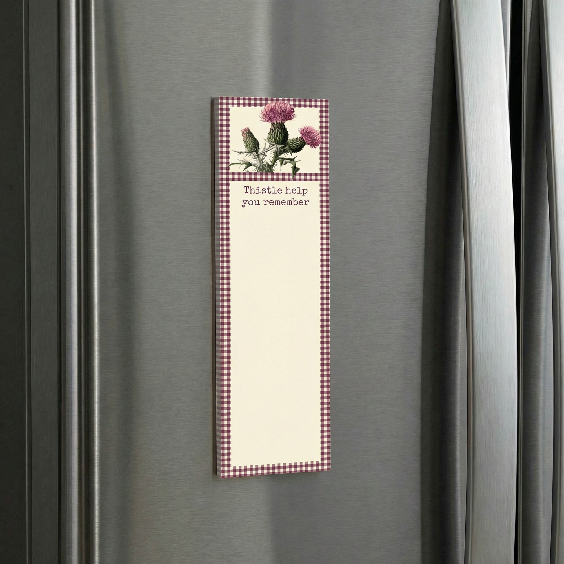 Thistle Help You Remember Magnetic List Pad | Floral Grocery Notepad