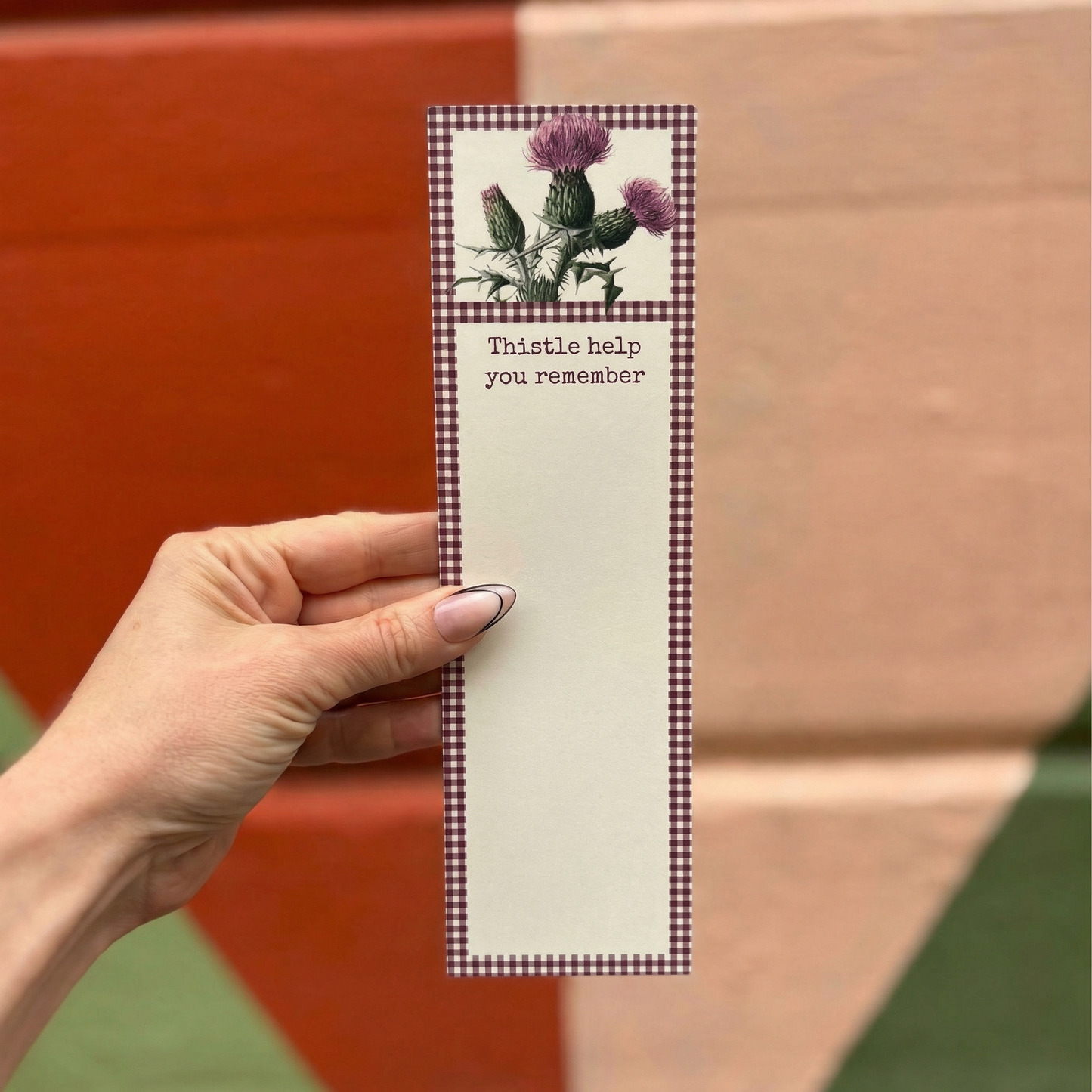 Thistle Help You Remember Magnetic List Pad | Floral Grocery Notepad