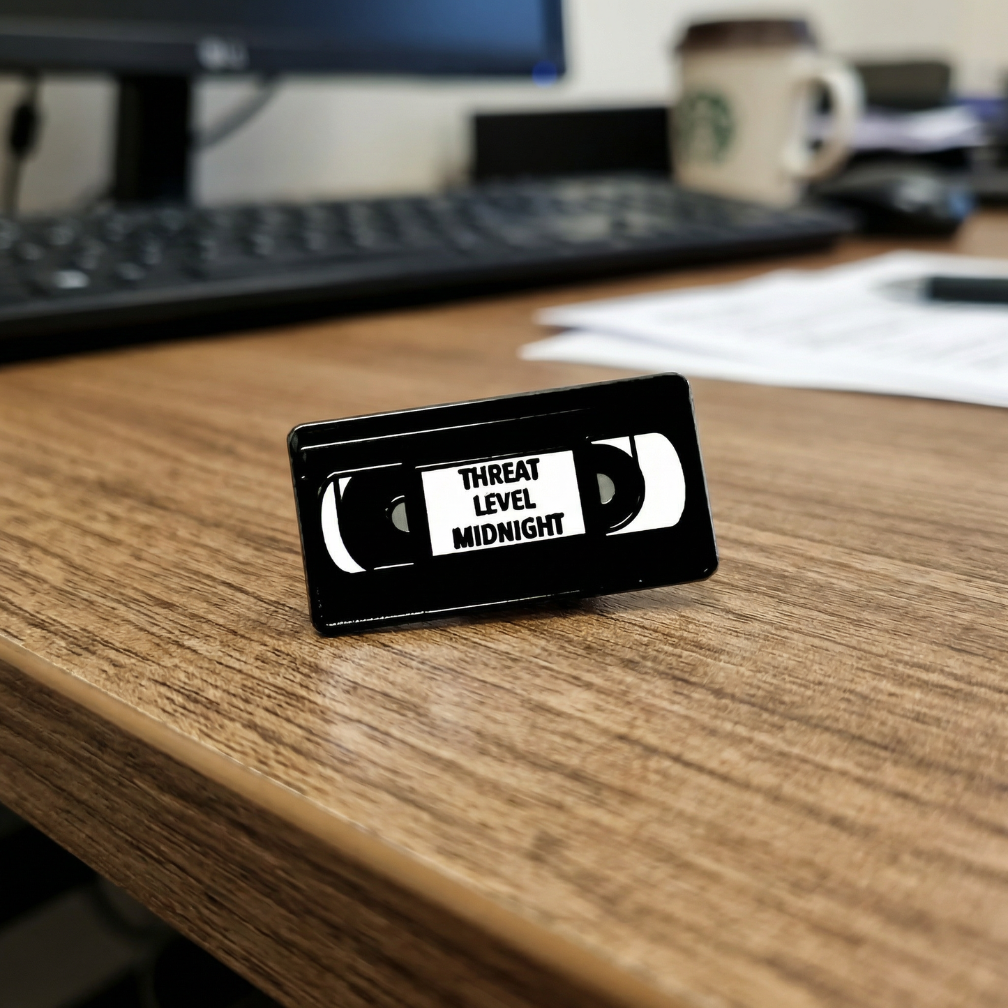 Threat Level Midnight VHS Enamel Pin | The Office Michael Scott Inspired Hard Lapel Pin