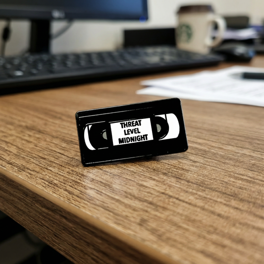 Threat Level Midnight VHS Enamel Pin | The Office Michael Scott Inspired Hard Lapel Pin