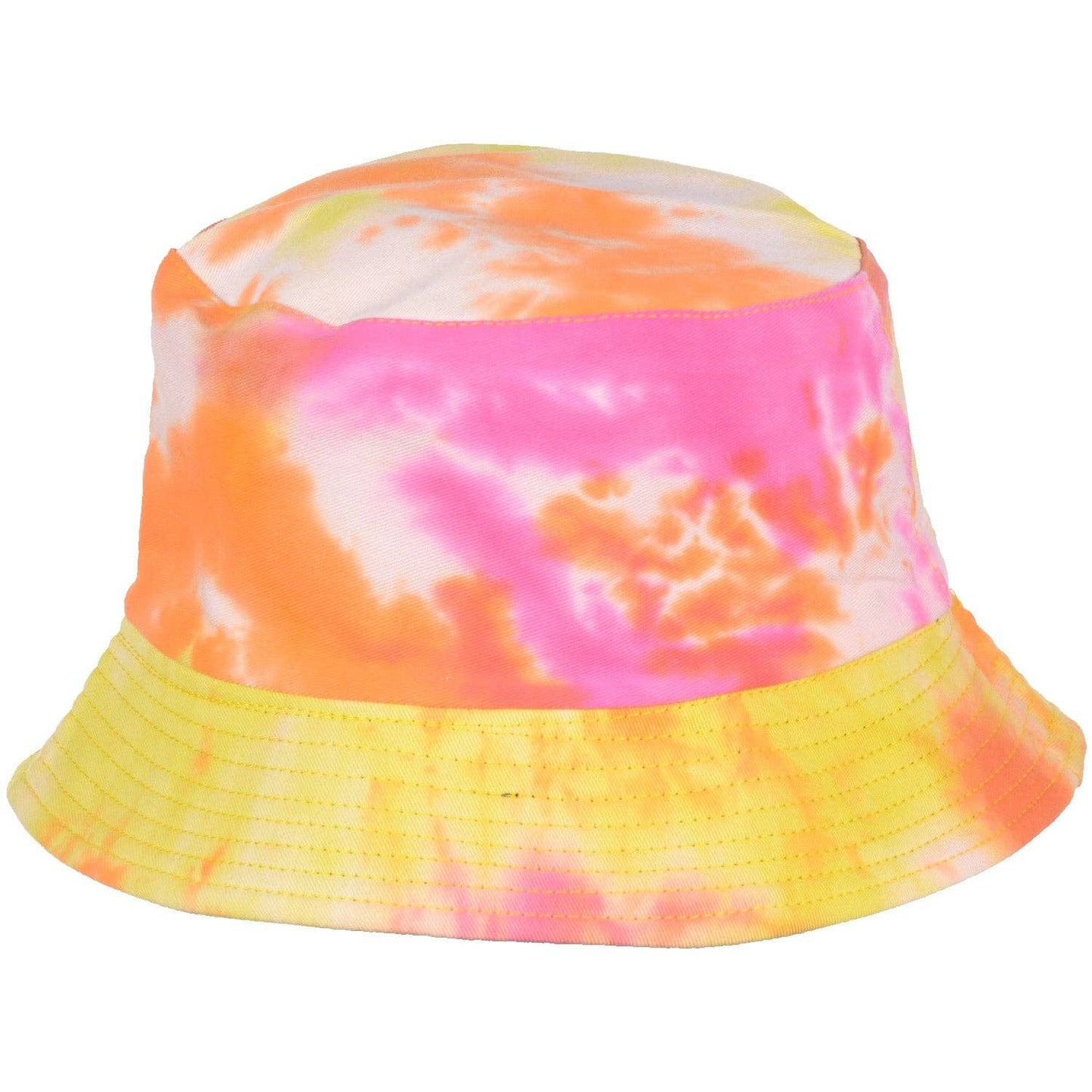 Tie-Dye Bucket Hat in Pink and Orange '90s Style Retro Gen Z Aesthetic