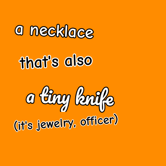 Animated GIF of the tiger switchblade necklace