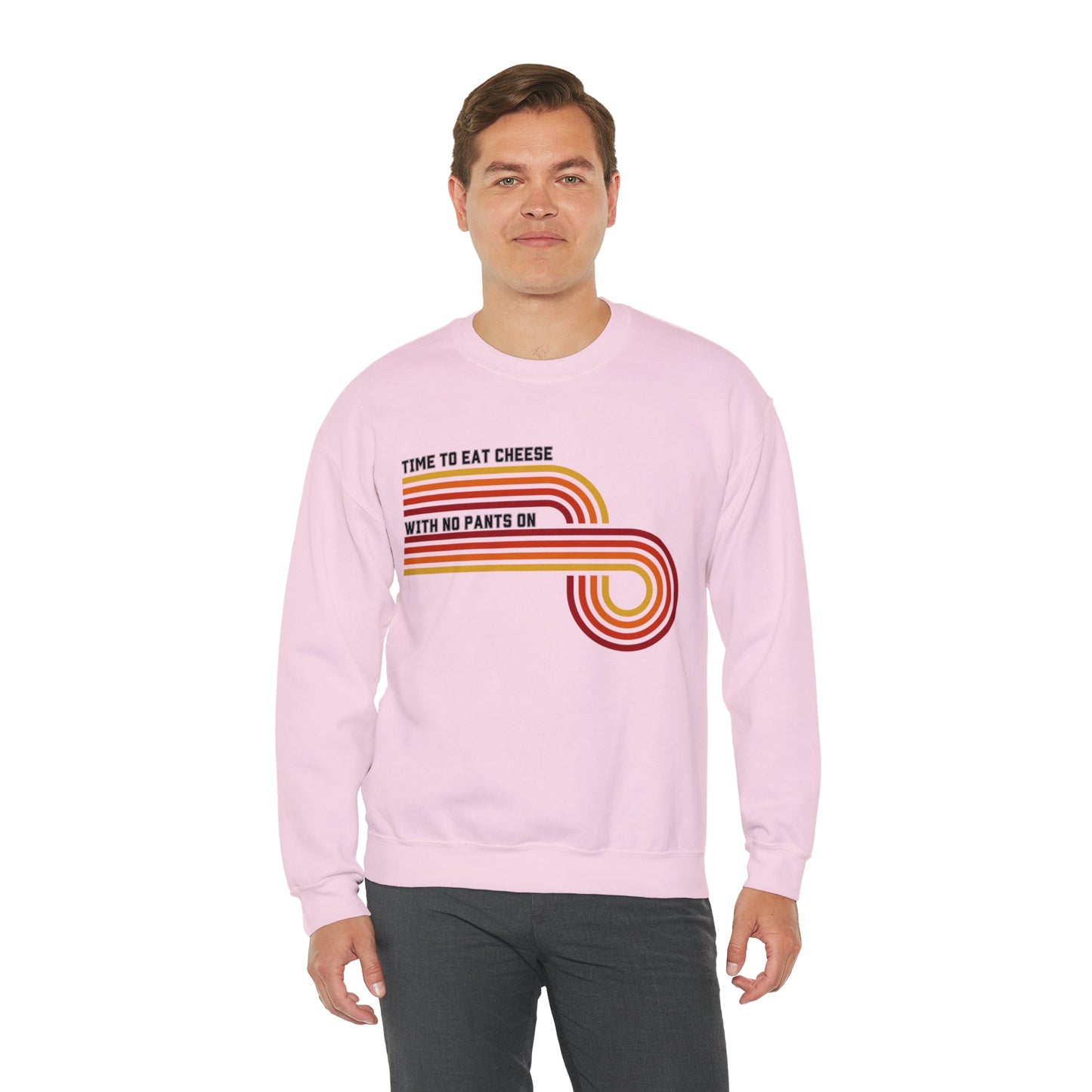 Time to Eat Cheese with No Pants On Unisex Heavy Blend™ Crewneck Sweatshirt