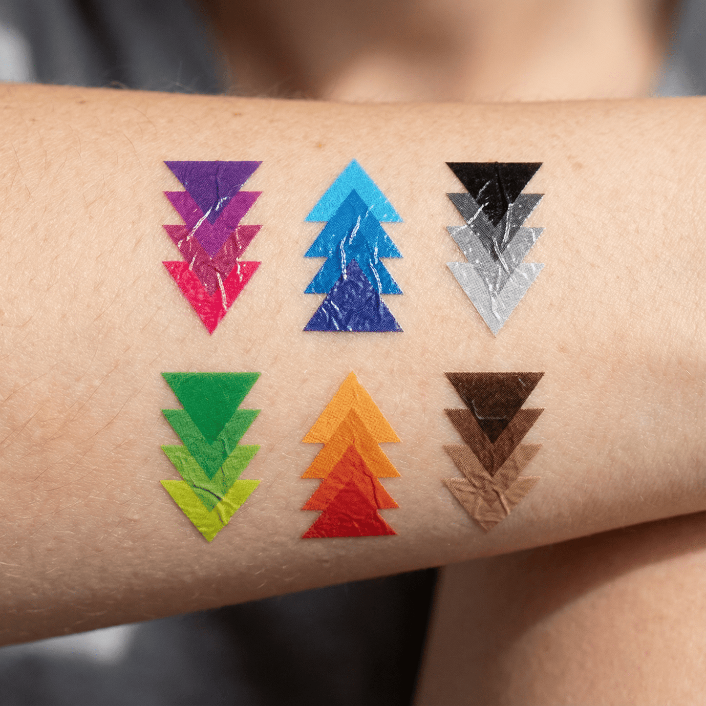 Tiny Gradient Arrows Temporary Tattoo Set of 6