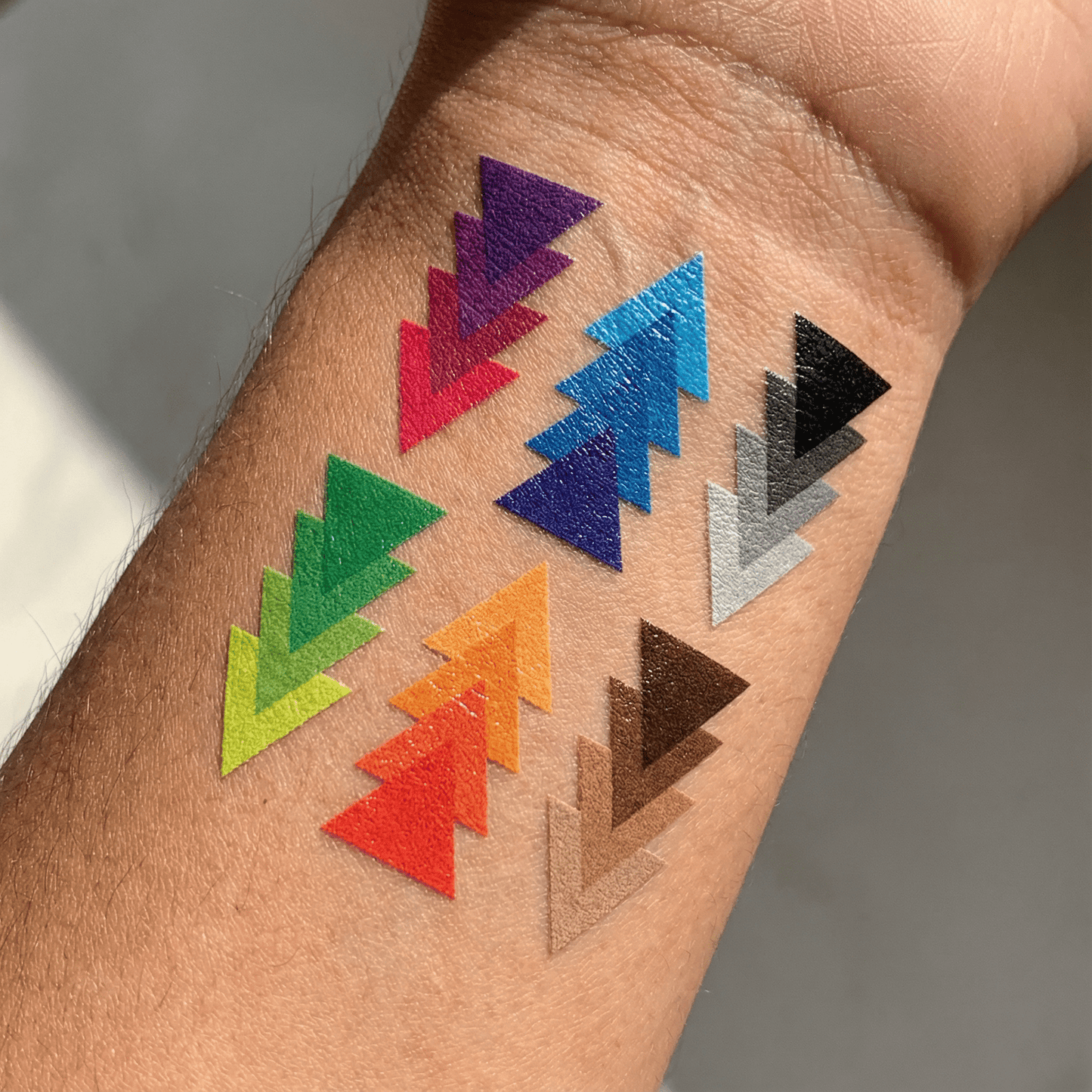 Tiny Gradient Arrows Temporary Tattoo Set of 6