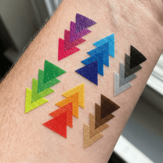 Tiny Gradient Arrows Temporary Tattoo Set of 6