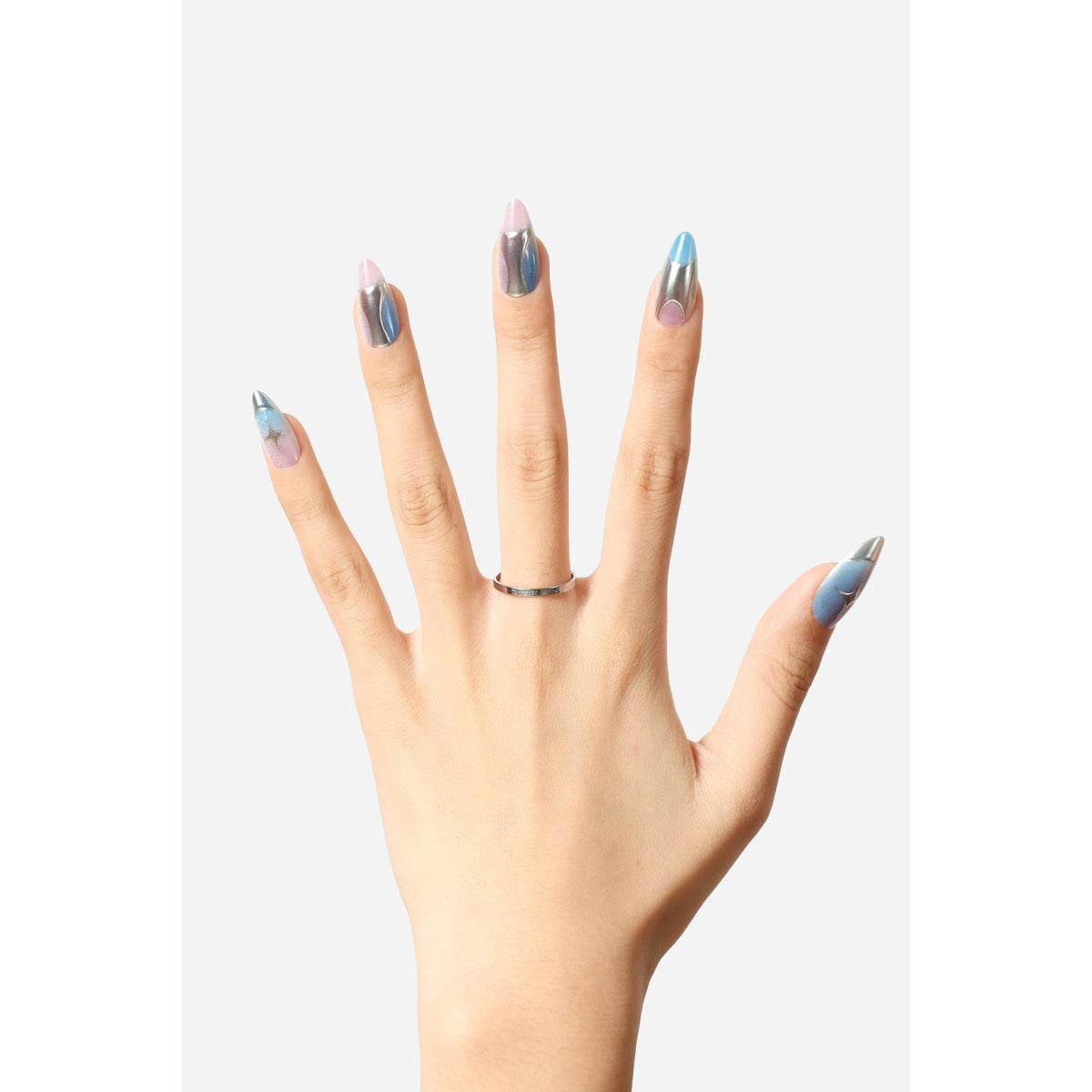Titanium Jelly Gradient Press-On Nails | Pink Lavender Blue-Never Have I Ever-The Bullish Store