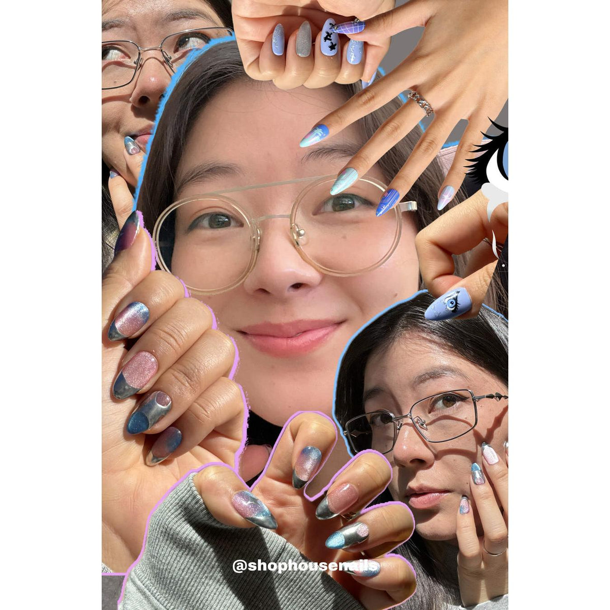 Titanium Jelly Gradient Press-On Nails | Pink Lavender Blue-Never Have I Ever-The Bullish Store