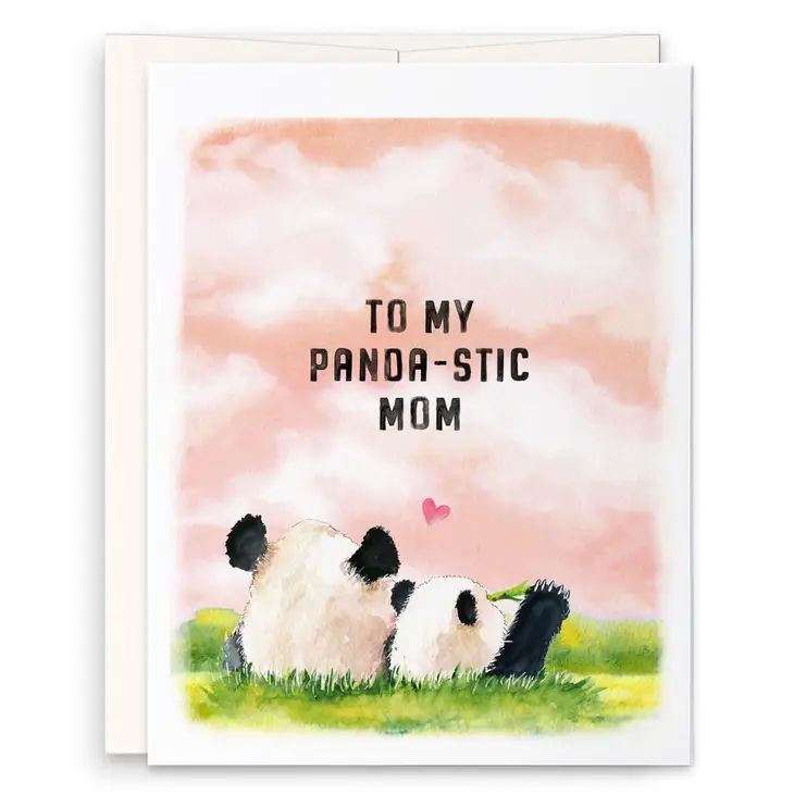 To My Panda-stic Mom Panda Greeting Card | Funny Mother's Day Card