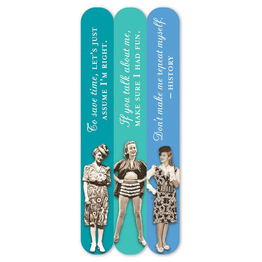 To Save Time 3-Pack Funny Vintage Style Emery Boards SME16