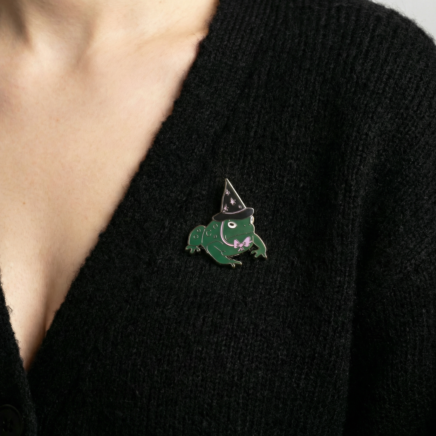 Toad Witch Enamel Pin | Spooky Cute Frog Lapel Pin
