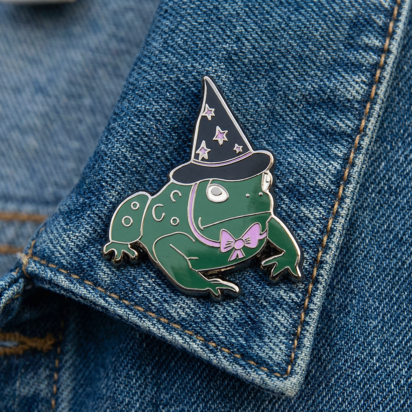 Toad Witch Enamel Pin | Spooky Cute Frog Lapel Pin
