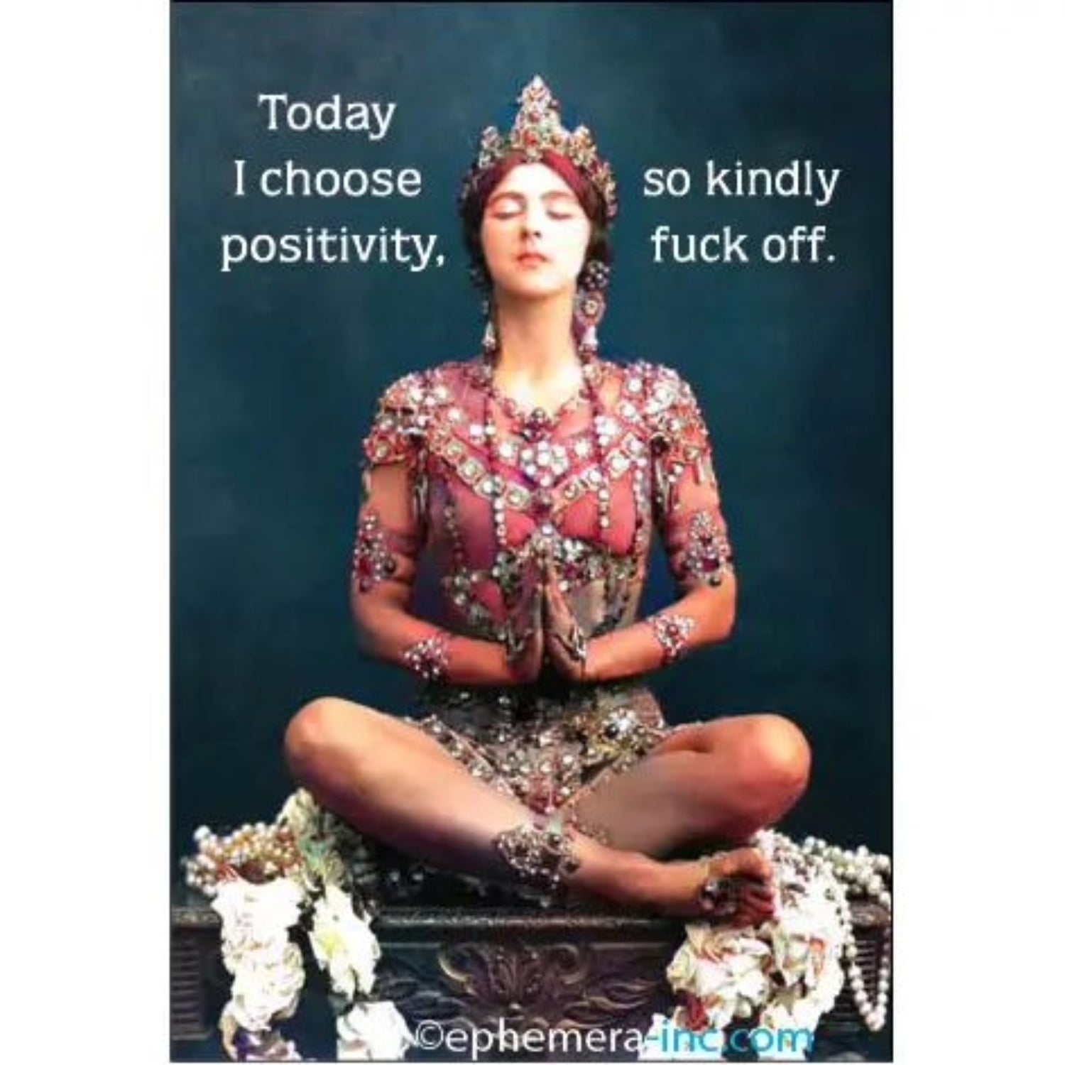 Today I Choose Positivity So Kindly Fuck Off Rectangular Fridge Magnet | 3" x 2"-Ephemera-The Bullish Store