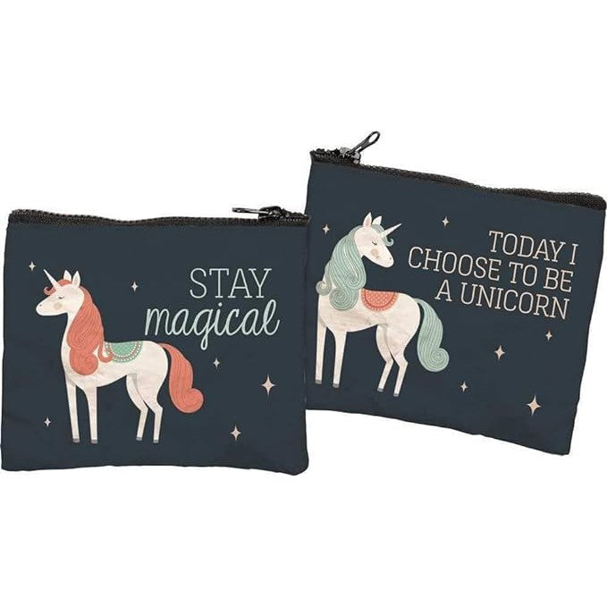 Today I Choose to Be a Unicorn Recycled Material Zipper Wallet/Purse ...