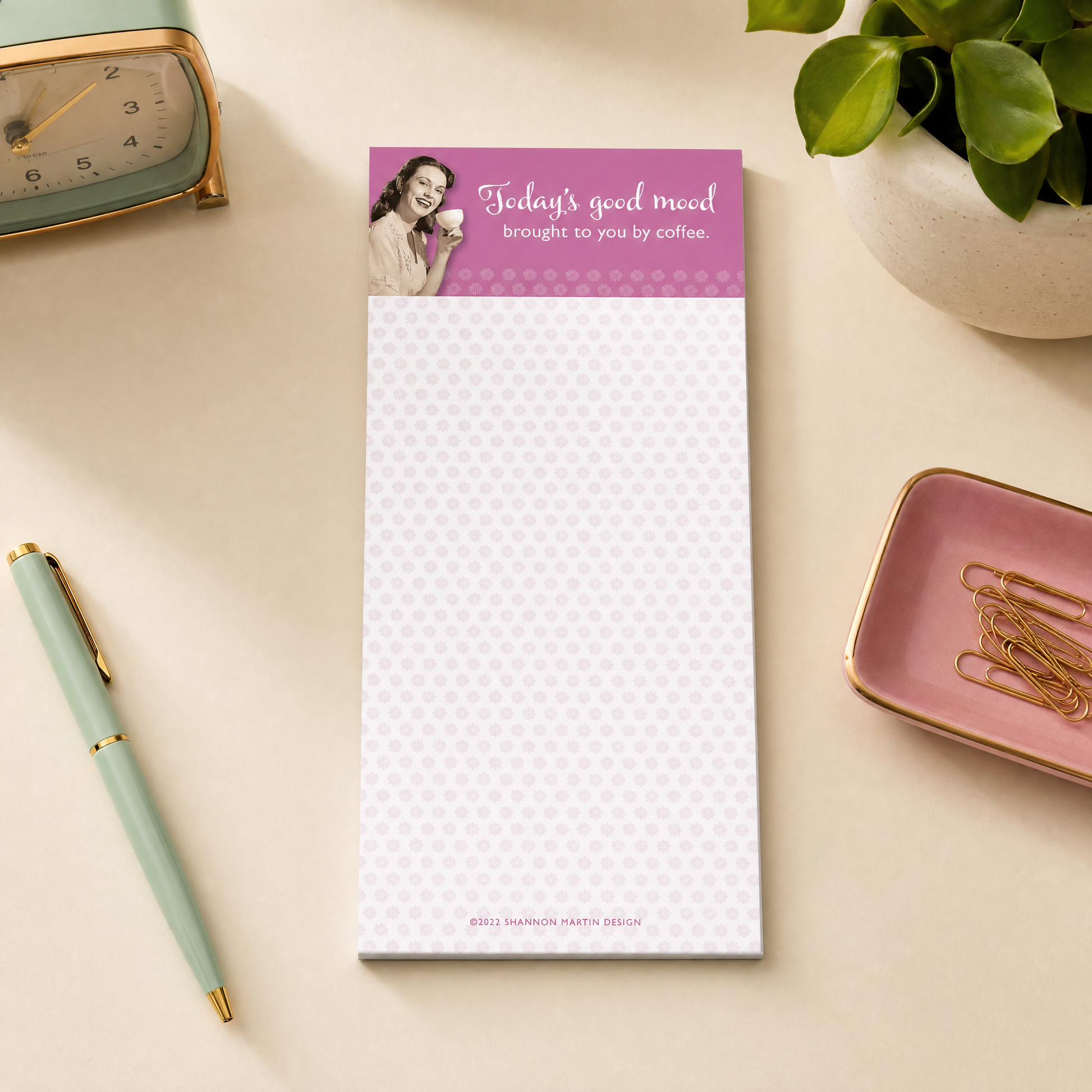 Today's Good Mood Brought To You By Coffee Magnetic Notepad