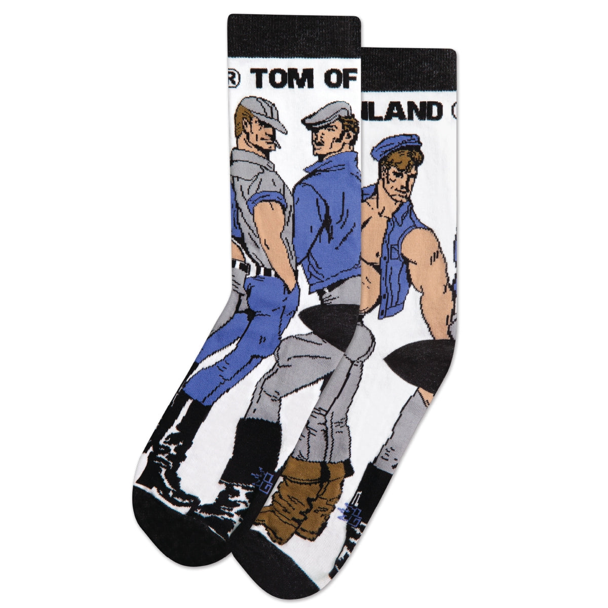 Tom Of Finland Denim Trio Crew Socks | Gym Socks | Unisex