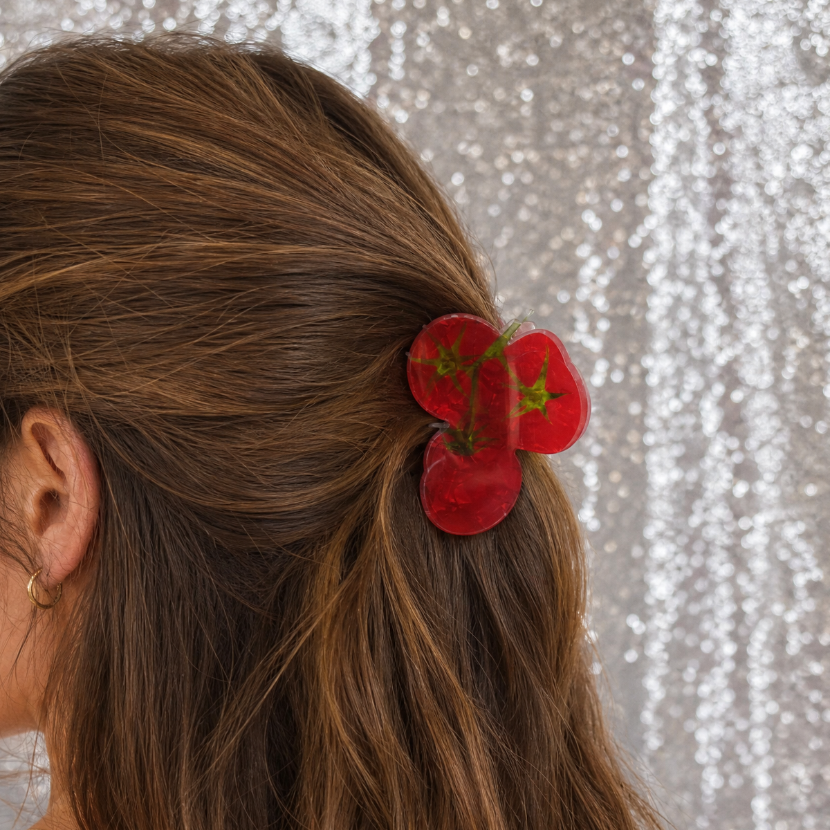 Tomato Gardener Hair Claw | Velvet Claws | ~2.75"-Velvet Claws-The Bullish Store