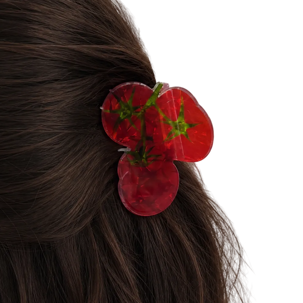 Tomato Gardener Hair Claw | Velvet Claws | ~2.75"