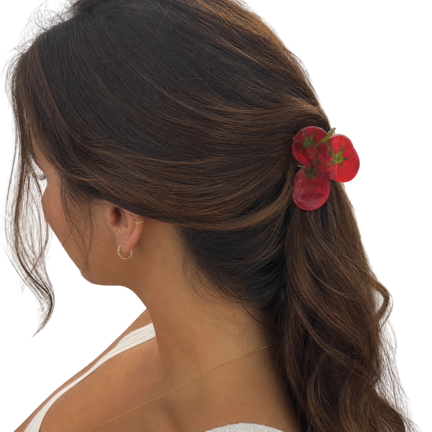 Tomato Gardener Hair Claw | Velvet Claws | ~2.75"