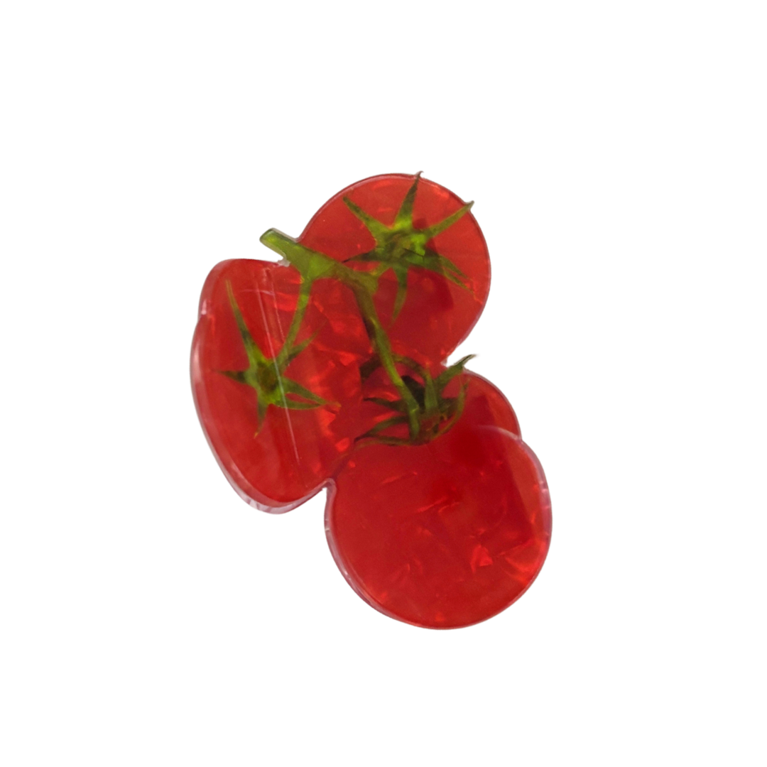 Tomato Gardener Hair Claw | Velvet Claws | ~2.75"