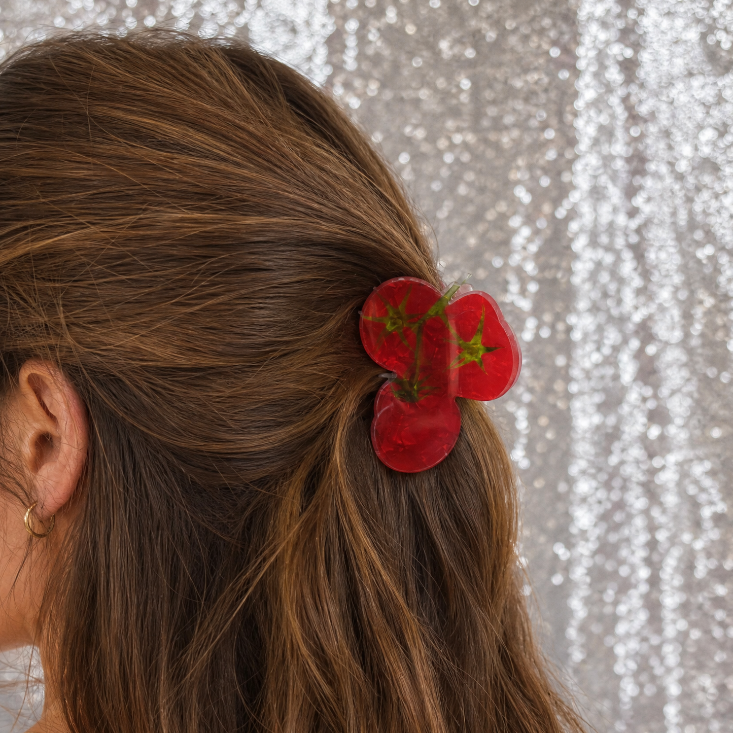 Tomato Gardener Hair Claw | Velvet Claws | ~2.75"