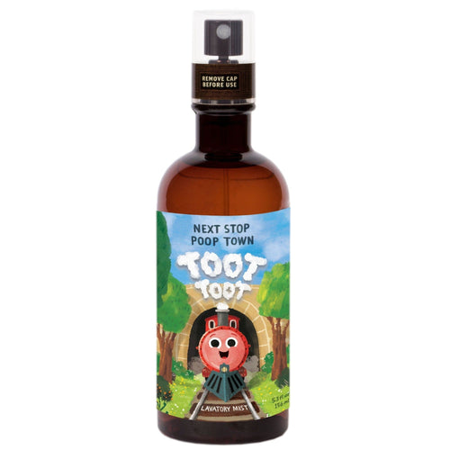 Toot Toot! Next Stop Poop Town Lavatory Mist in Apple Blossom and Citrus Scent | BlueQ at GetBullish