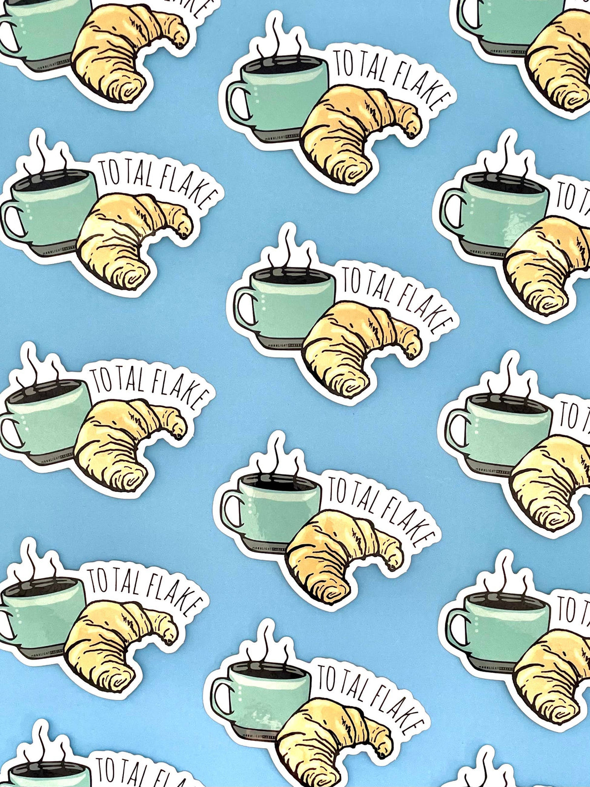 Total Flake Croissant Vinyl Sticker