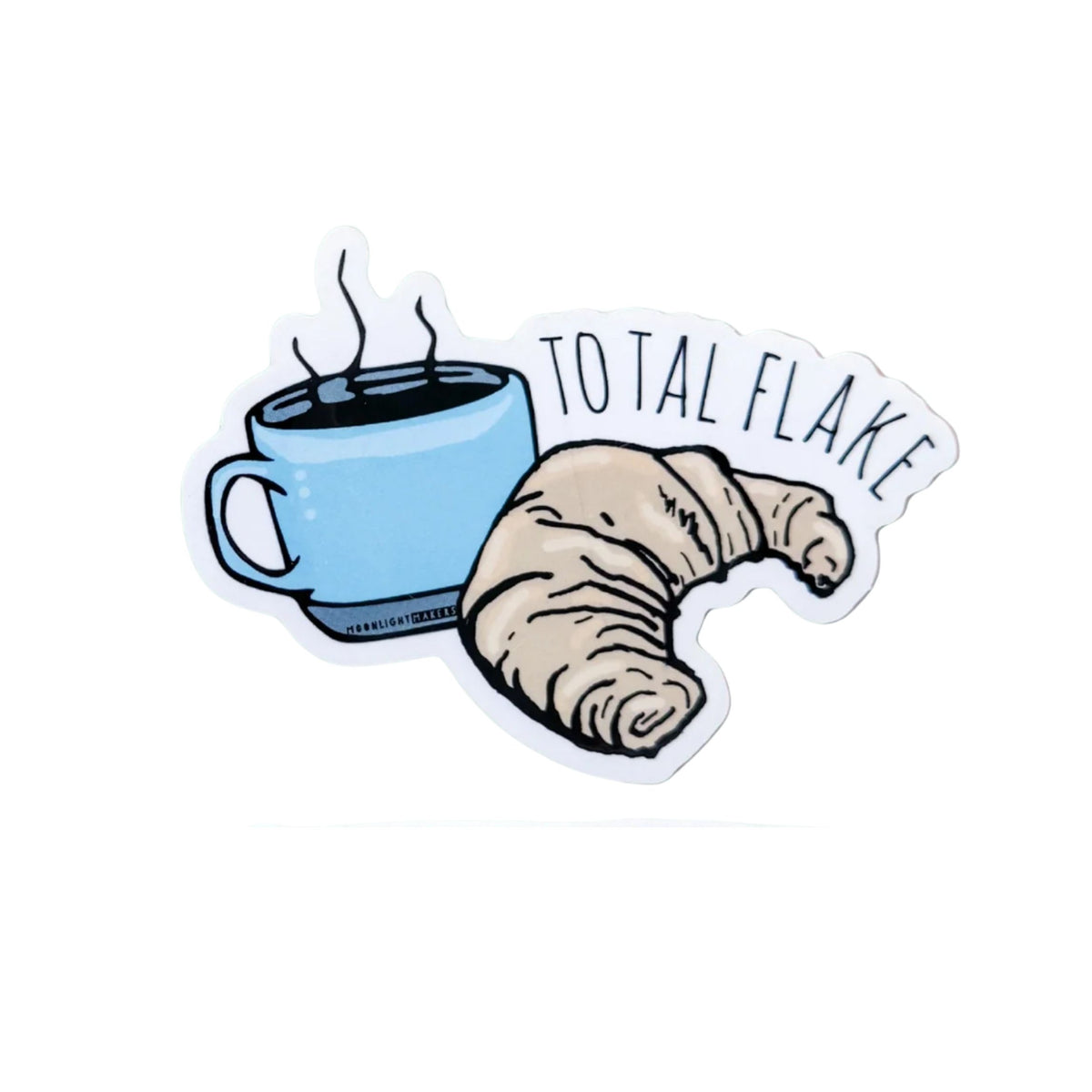 Total Flake Croissant Vinyl Sticker
