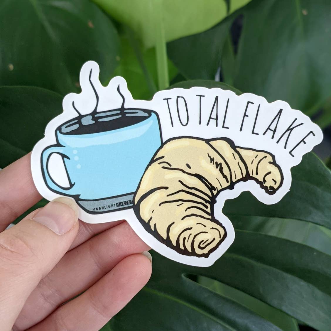 Total Flake Croissant Vinyl Sticker