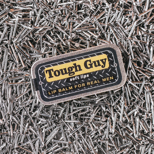 Tough Guy Lip Balm in Funny Old School Tin | Mint Flavor Lip Moisturizer