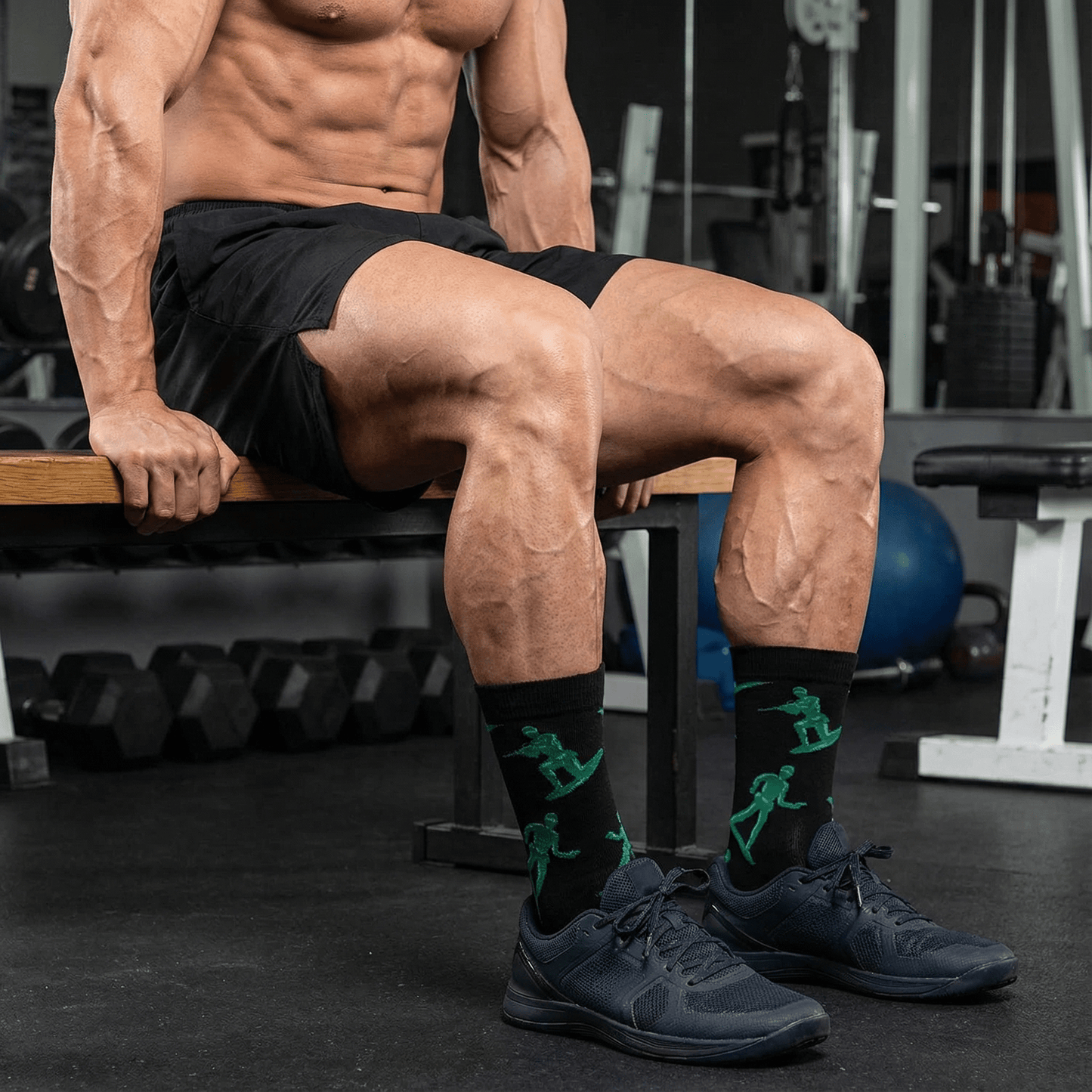 Toy Soldiers Men’s Crew Socks | Novelty Black Socks