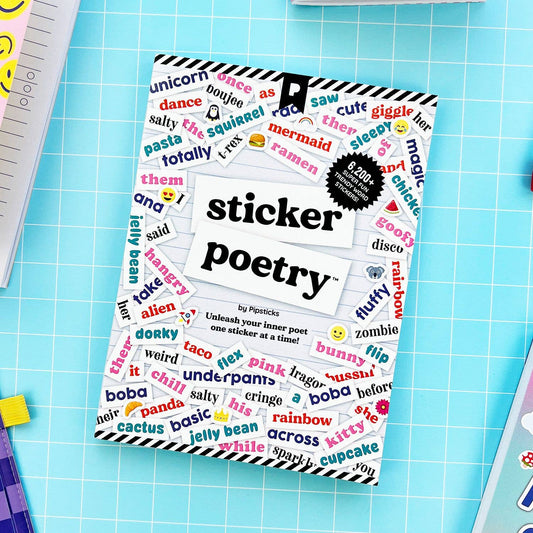 Trendy Sticker Poetry Book | Words Decorative Decals | Sticker Lovers Collection