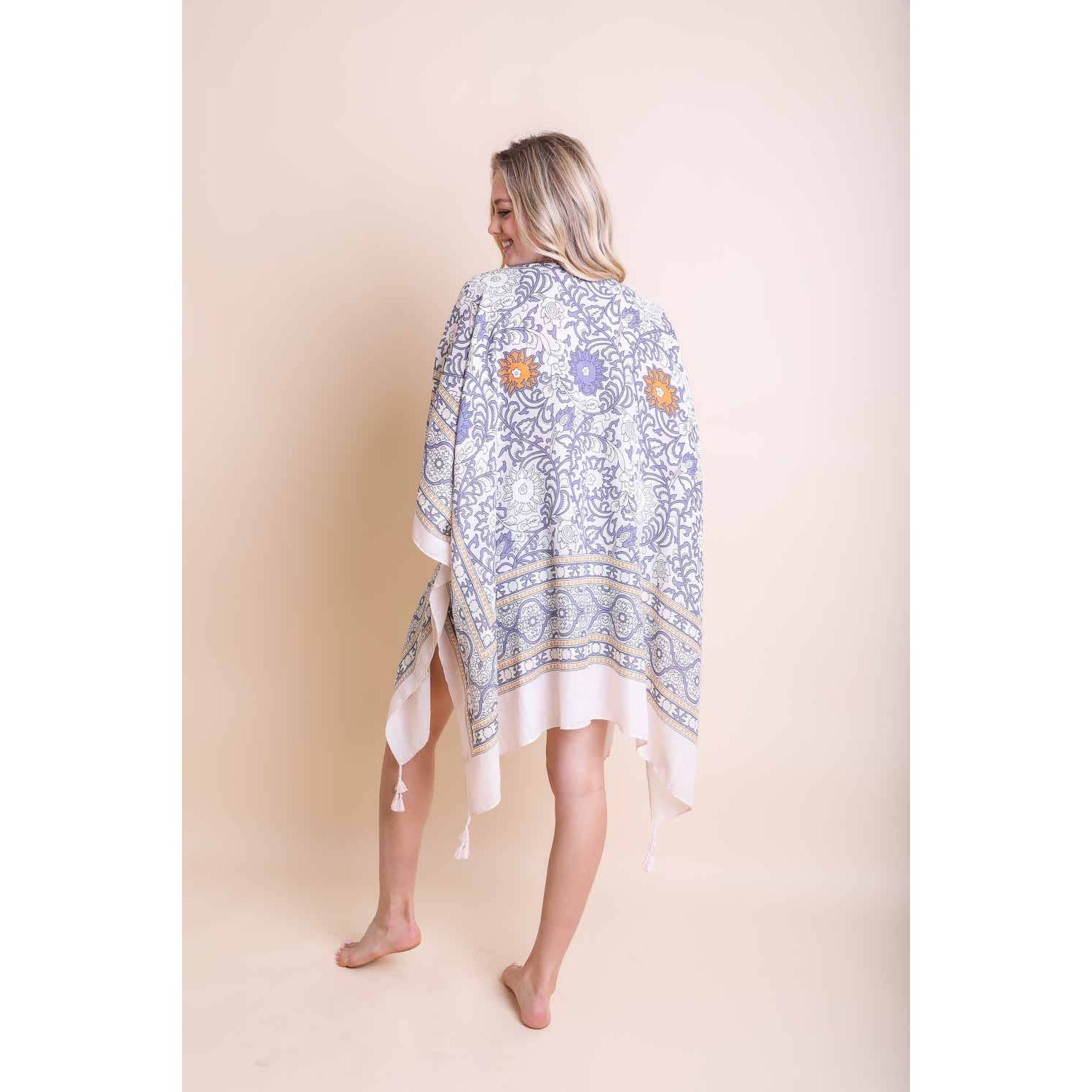 Trendy Tapestry Tassel Kimono – Touch of Morocco Style | Outdoor Swimwear Cover-up