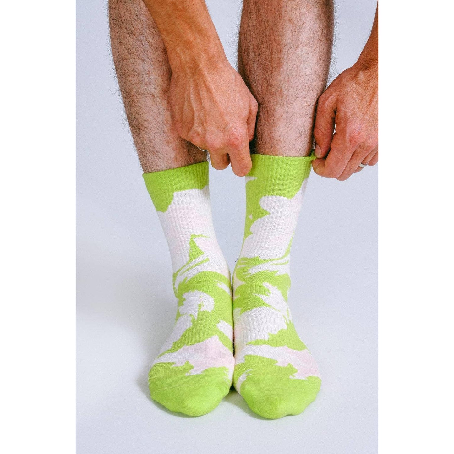 Tropics Crew Socks Neon | Tropical Pattern Socks Men 9 to 12