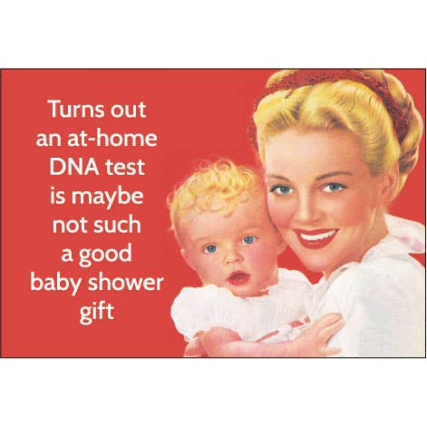 Turns Out An At-Home DNA Test Is Not Such A Good Baby Shower Gift Magnet | Refrigerator Magnetic Surface Decor-Ephemera-The Bullish Store