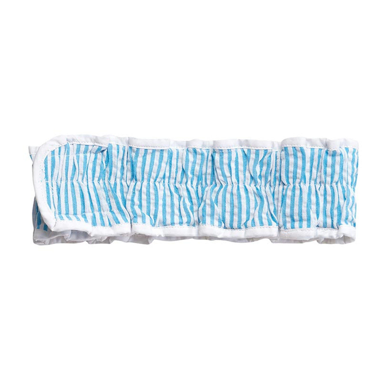 Turquoise Seersucker Spa Headband | Hair Band for Skincare Facial After Shower