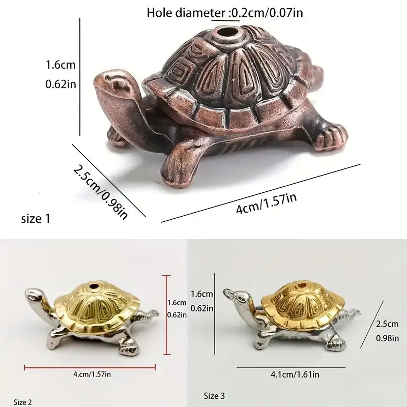 Turtle Mini Incense Holder Gold | Decorative Incense Stick Burner