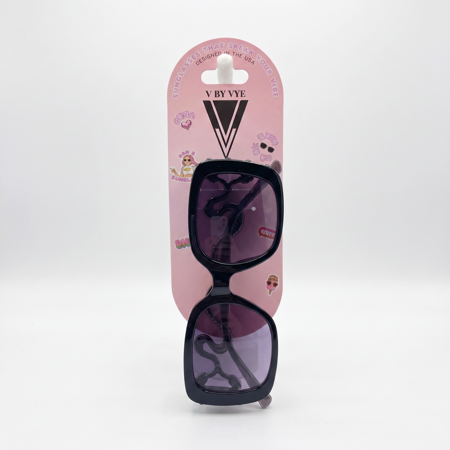Two-Headed Snake Sculpted Statement Sunglasses | Black Acetate | Silver Arms-V by Vye Eyewear-The Bullish Store