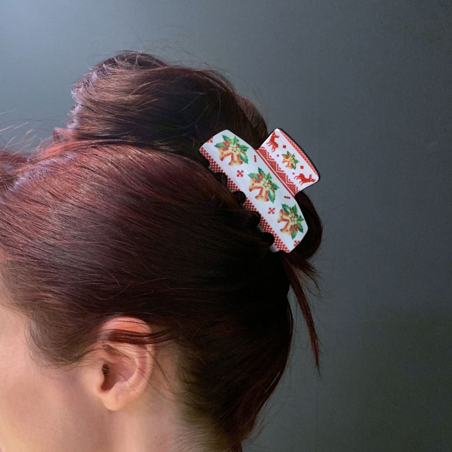 Ugly Christmas Sweater Hair Claw Gift Box | Boxed Set of 3 Holiday Hair Clips