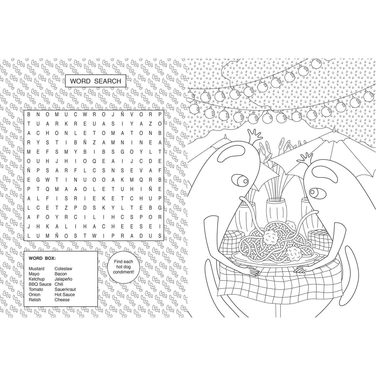 Ultimate Hot Dog Coloring and Activity Book | Americas Favorite Food Funny Adult Colouring Book