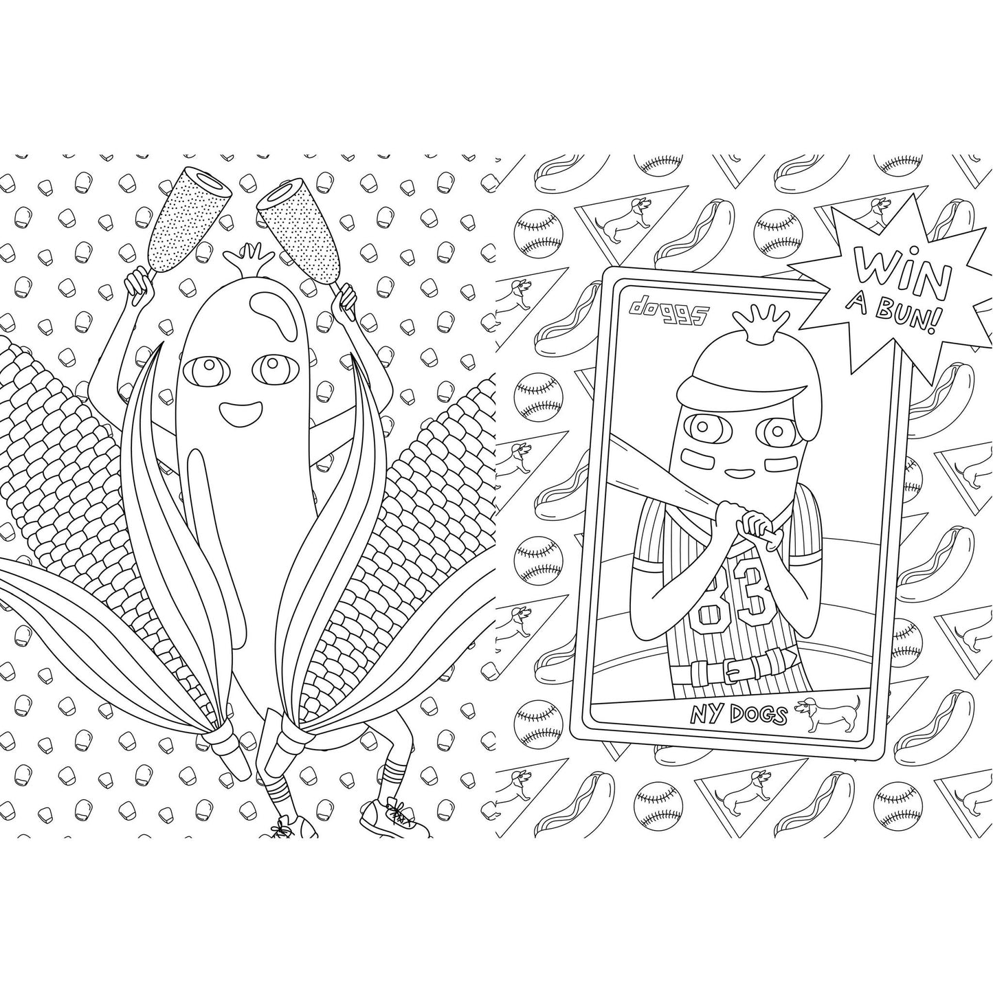 Ultimate Hot Dog Coloring and Activity Book | Americas Favorite Food Funny Adult Colouring Book