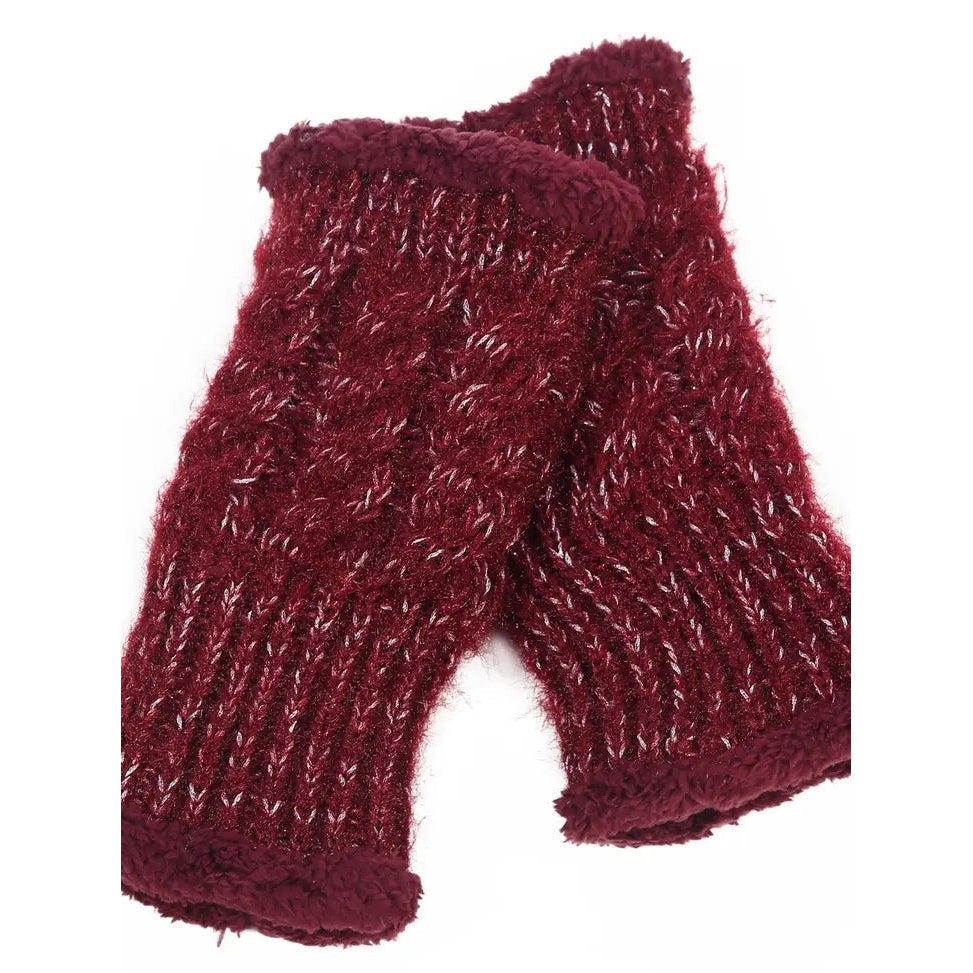 Ultrawarm Plush Inside Burgundy Metallic Weave Fur Boot Topper