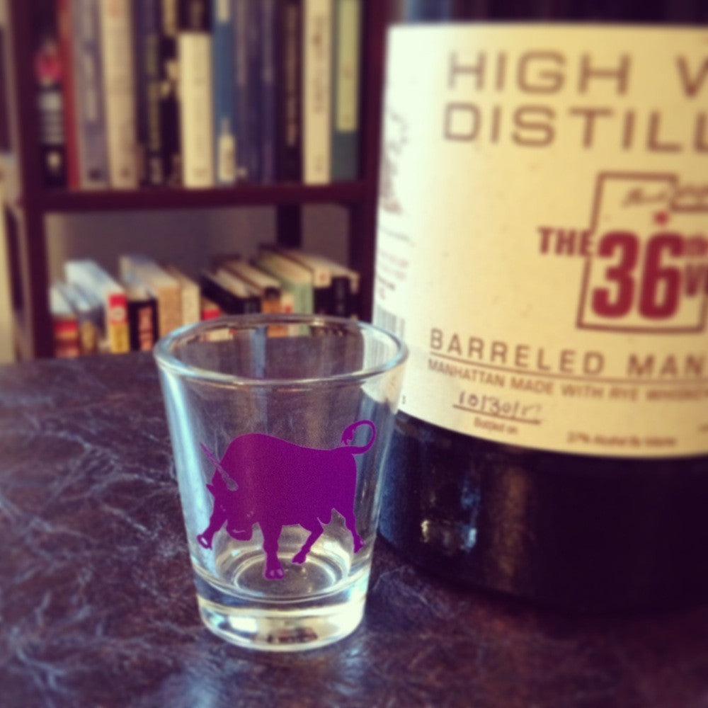 Unicorn Horn Bull "Bullicorn" Shotglass | GetBullish Original Mini Glass