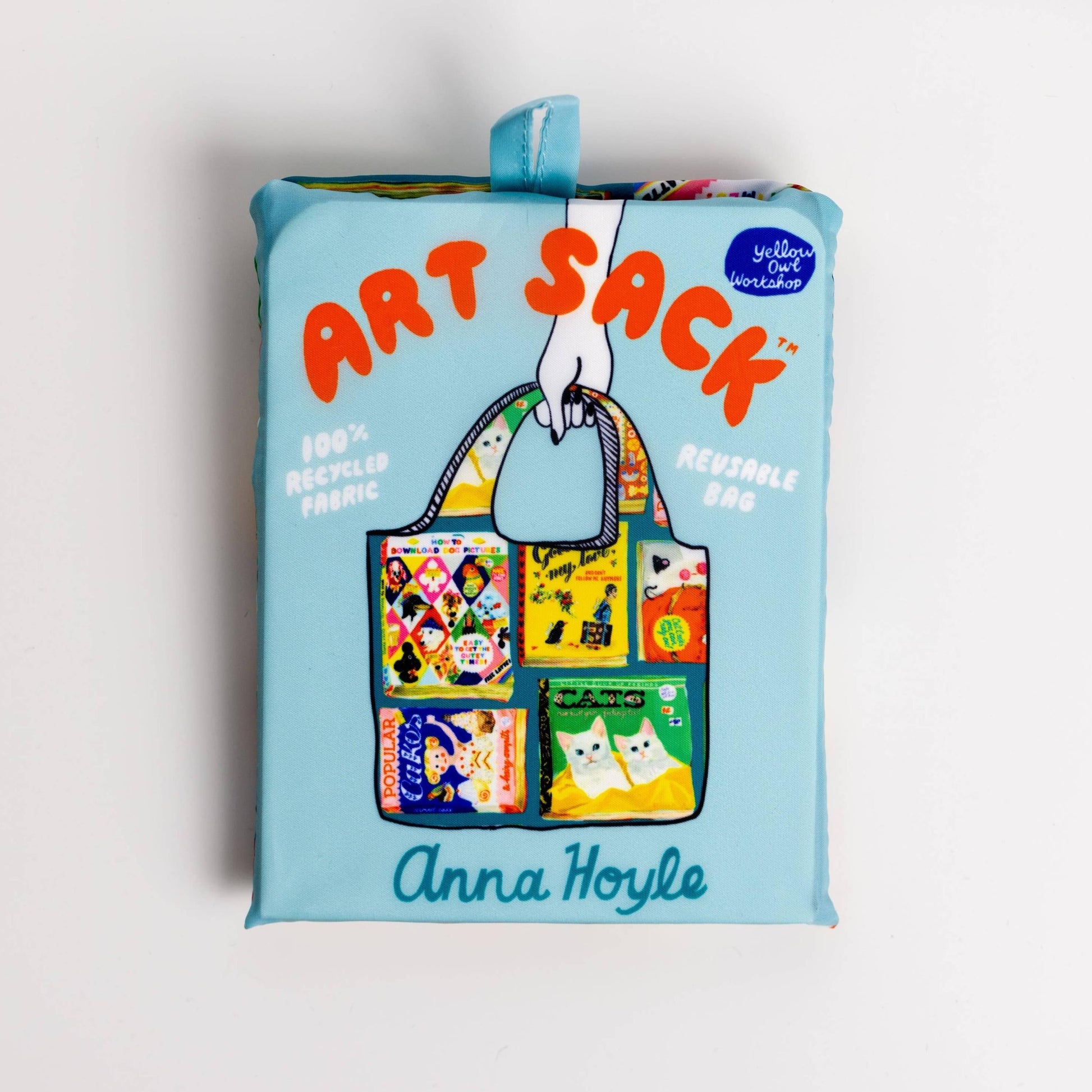 Art Sack book by Anna Hoyle with colorful illustrations on a light blue background