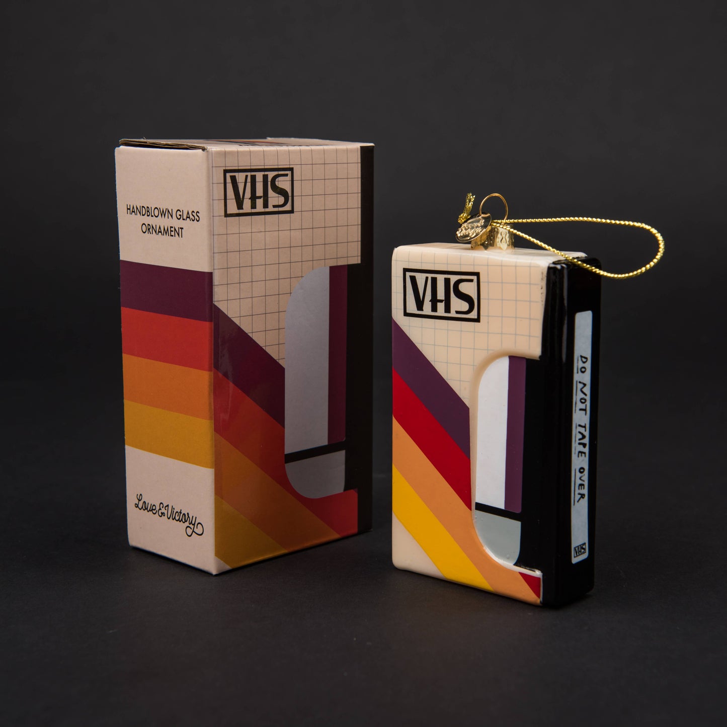 VHS Tape Holiday Ornament In Gift Box | Gift-Ready Retro Christmas Decor