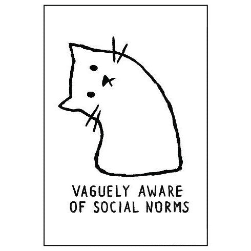 Vaguely Aware of Social Norms Magnet | 2" x 3"