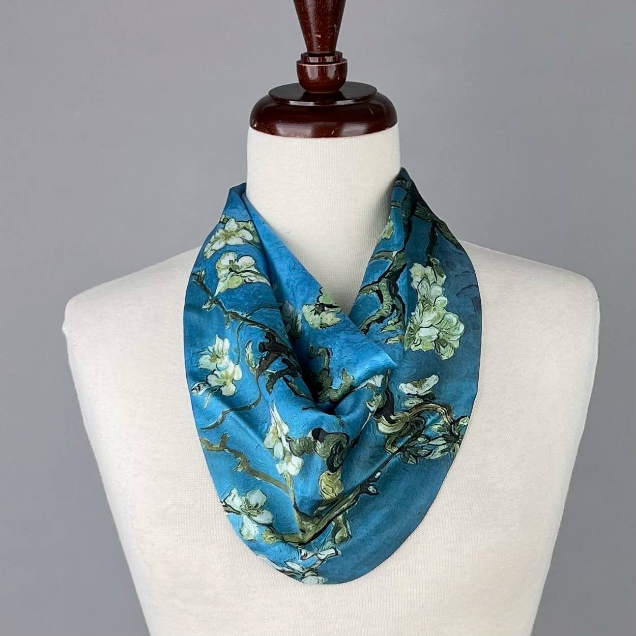 Blue floral scarf 
